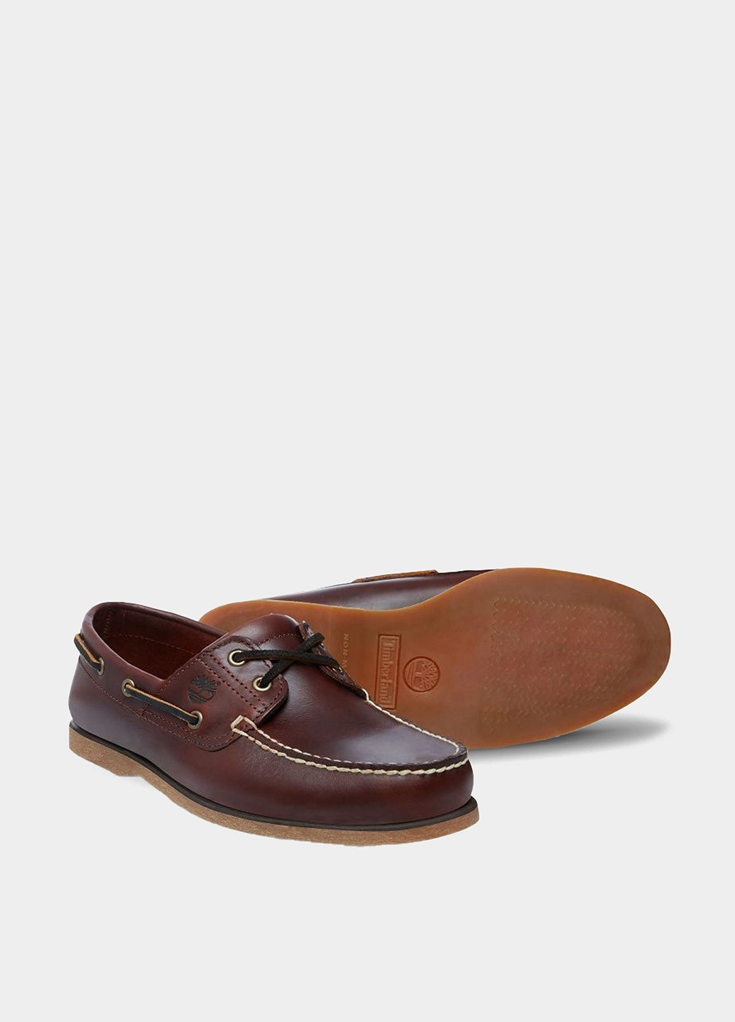 Коричневые топсайдры Timberland с логотипом