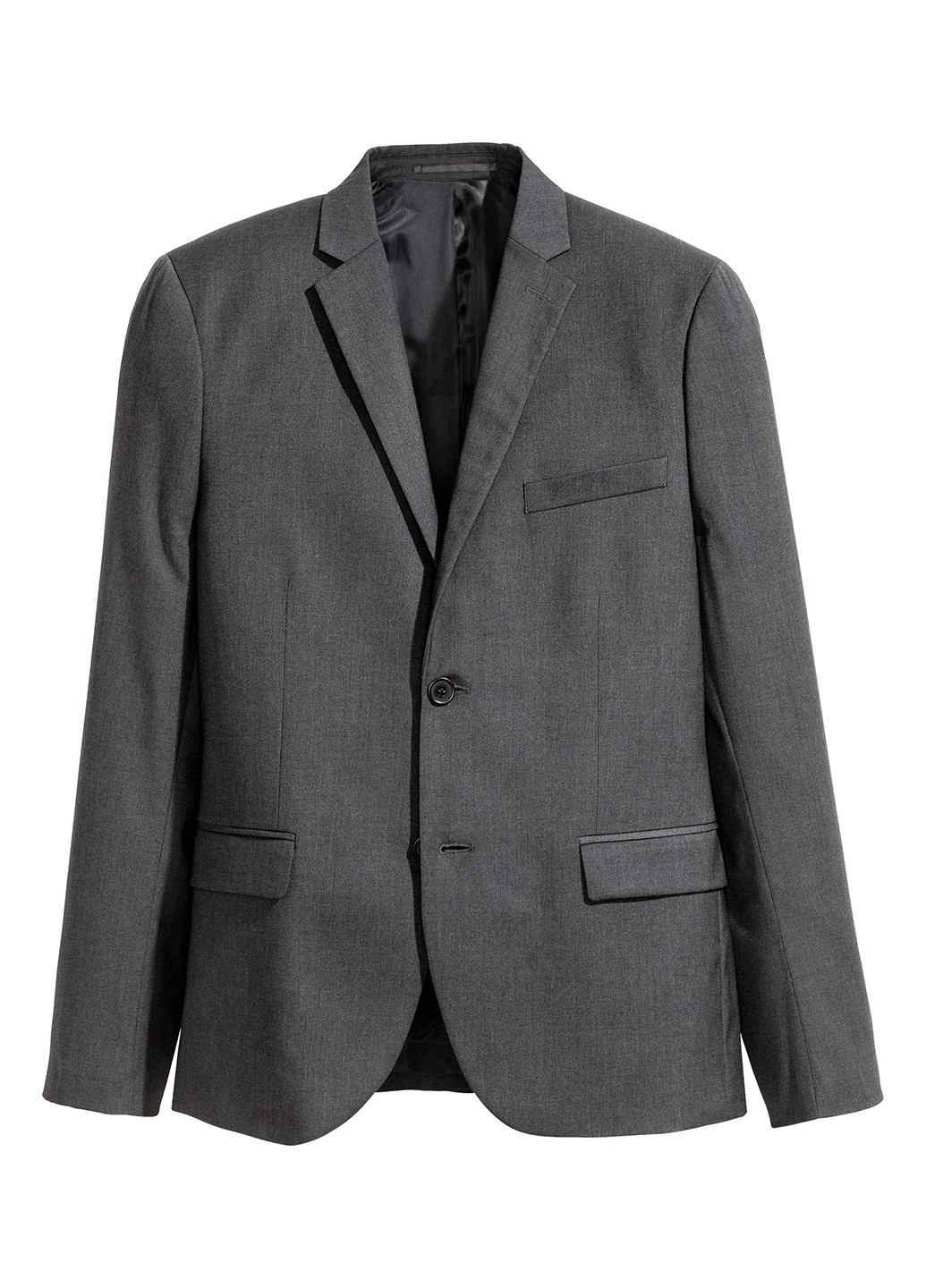 Піджак H&M з довгим рукавом темно-сірий кежуал