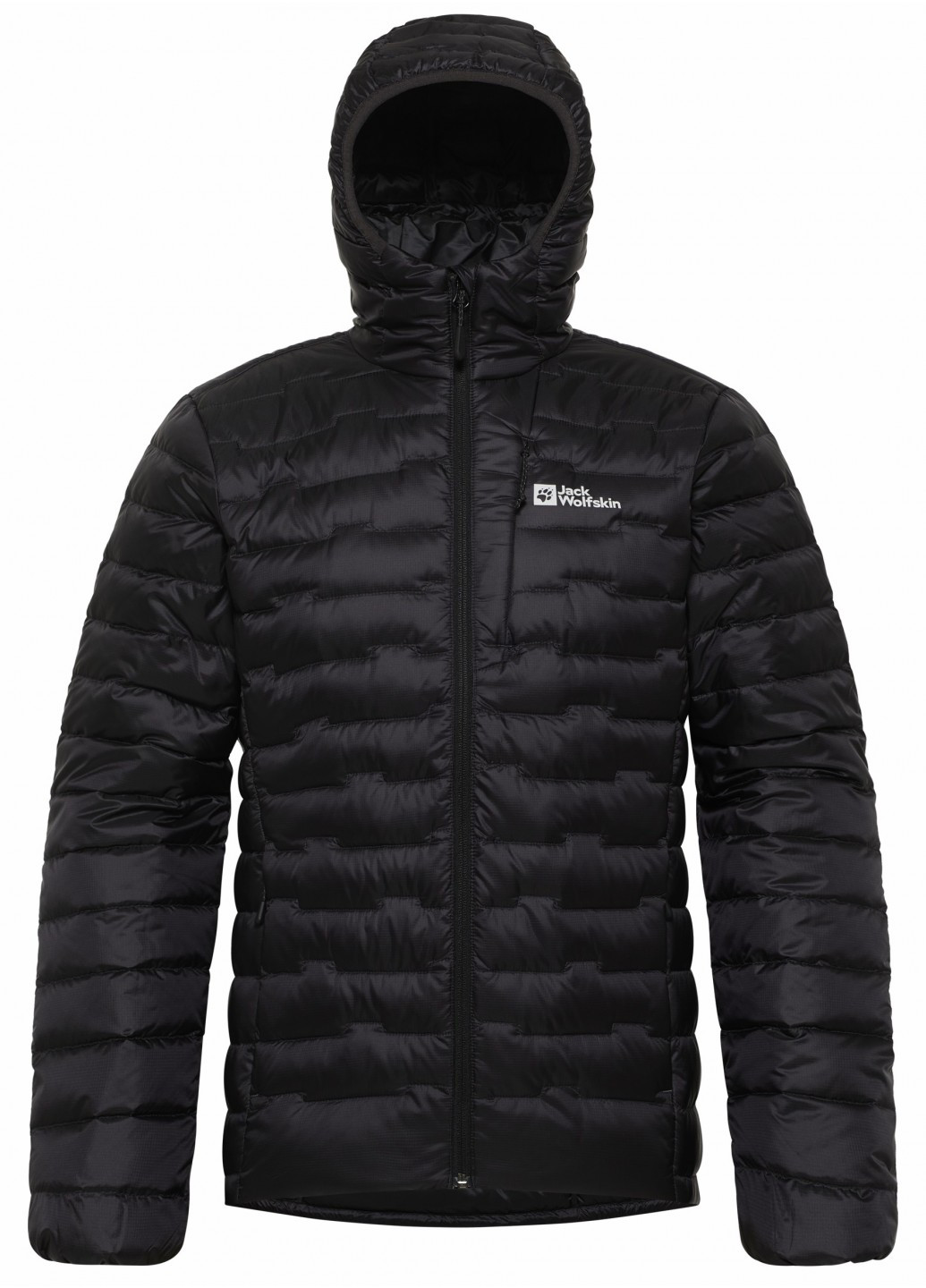 Чорний демісезонний Пуховик Jack Wolfskin