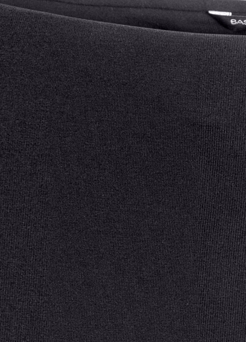 Черная офисная однотонная юбка H&M карандаш