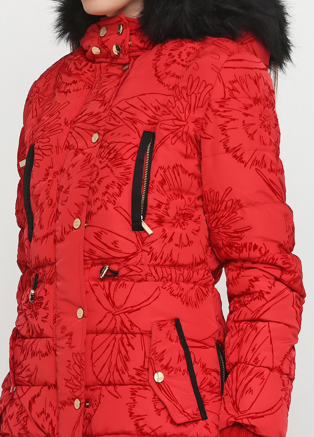 Красная зимняя куртка Desigual