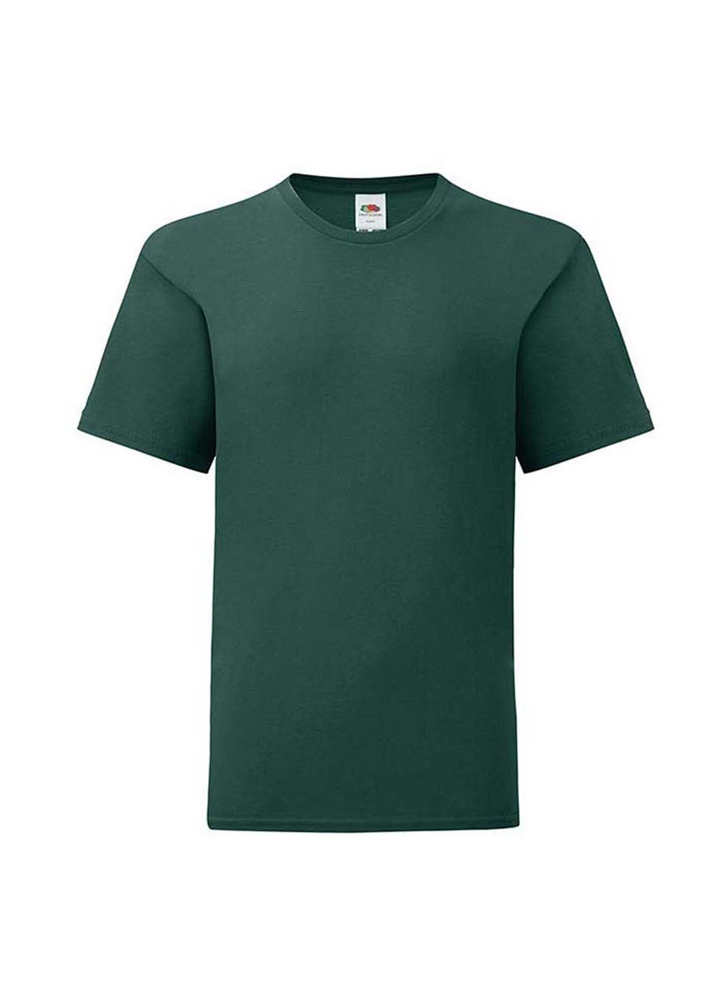 Темно-зеленая демисезонная футболка Fruit of the Loom 0610230TM116