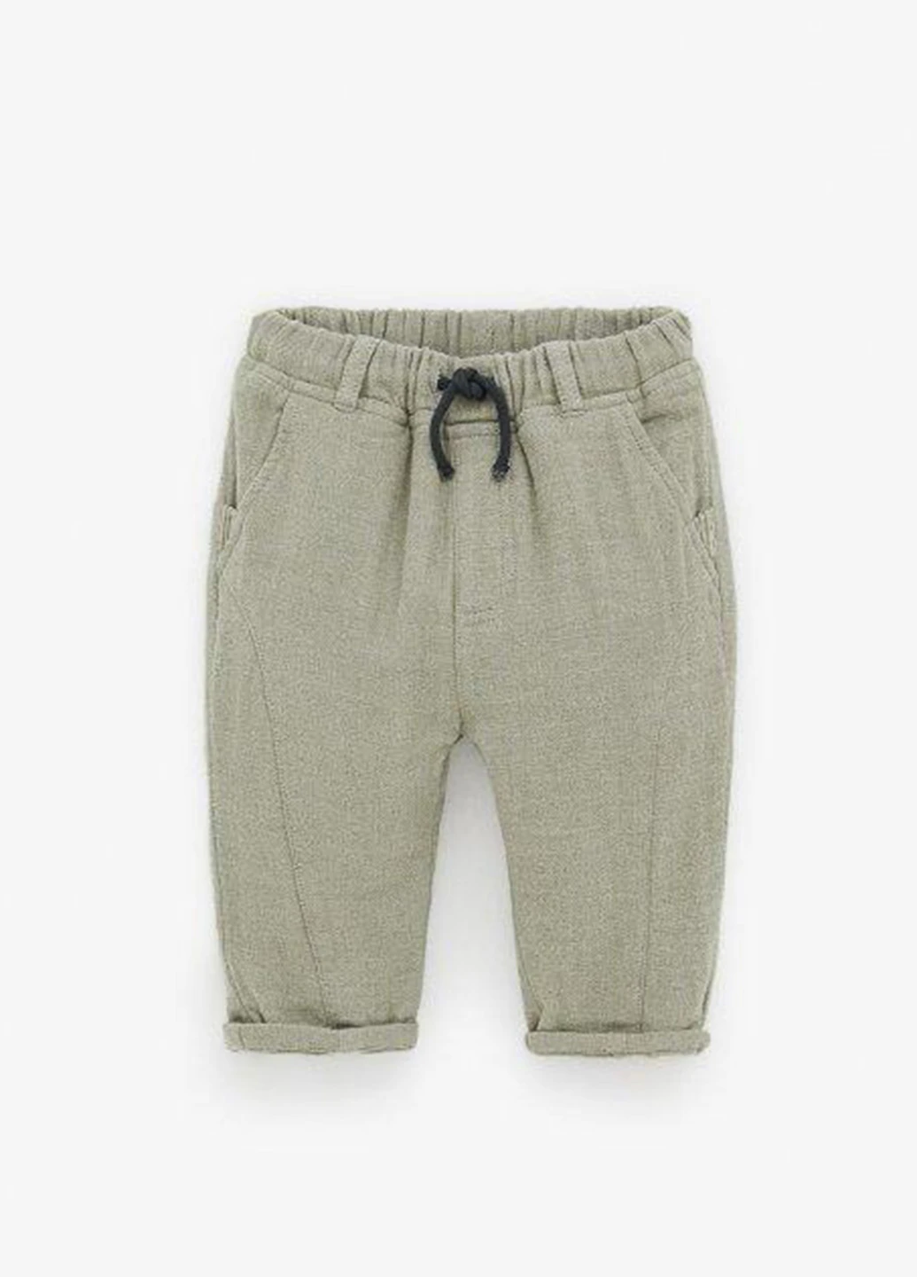 Хаки кэжуал демисезонные брюки зауженные, джоггеры Zara