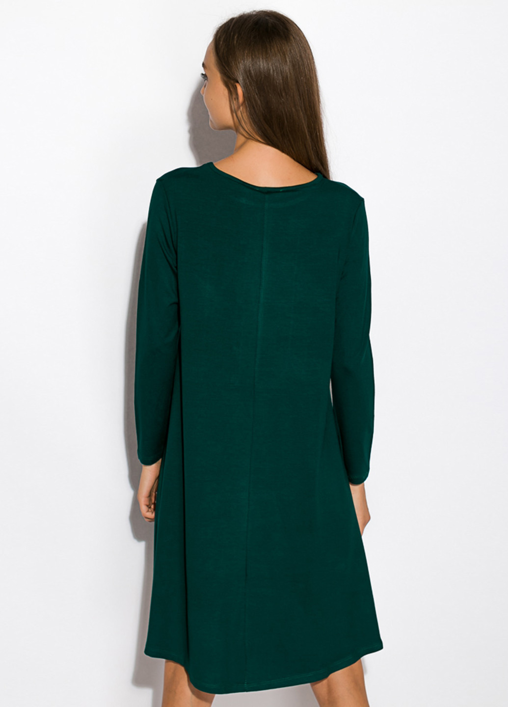 Смарагдова кежуал сукня а-силует Time of Style