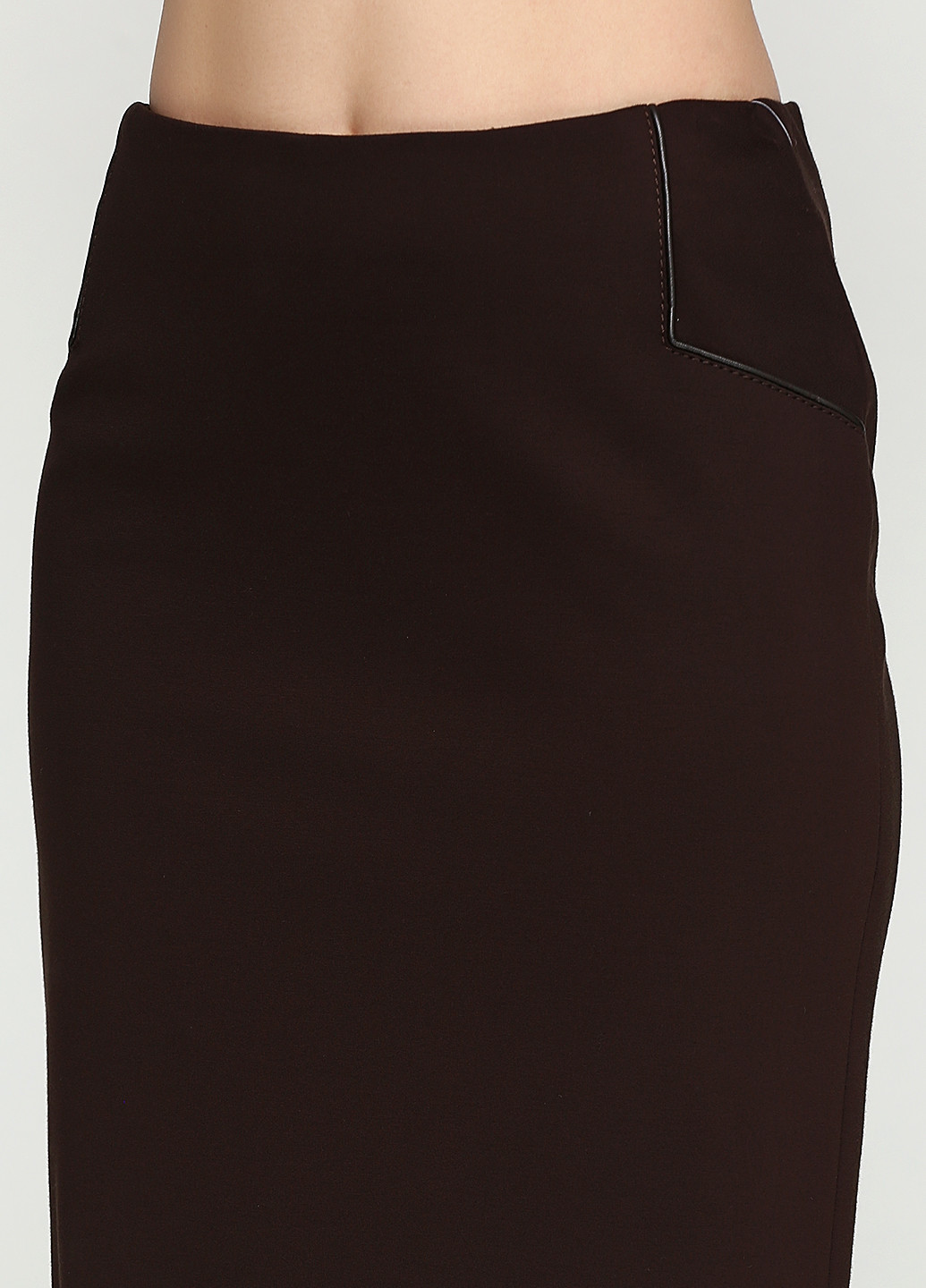 Темно-коричневая кэжуал однотонная юбка Stefanie L миди