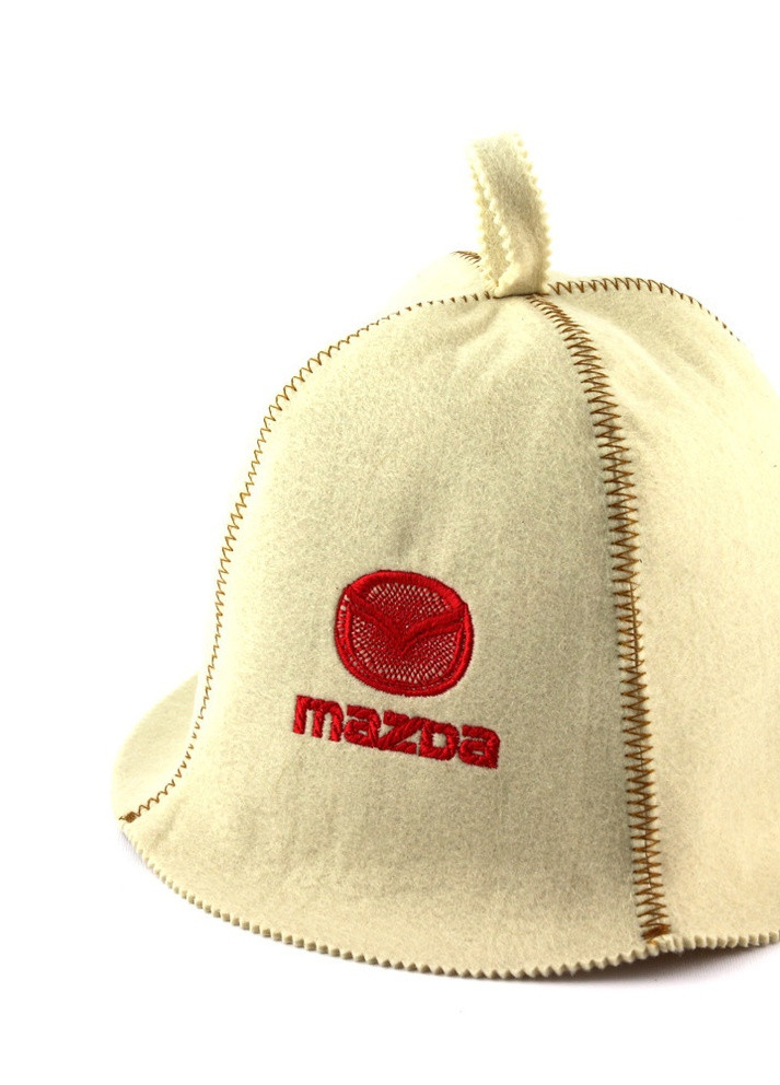 Банна шапка "Mazda", штучне хутро, білий (LA-307) Luxyart (252611359)
