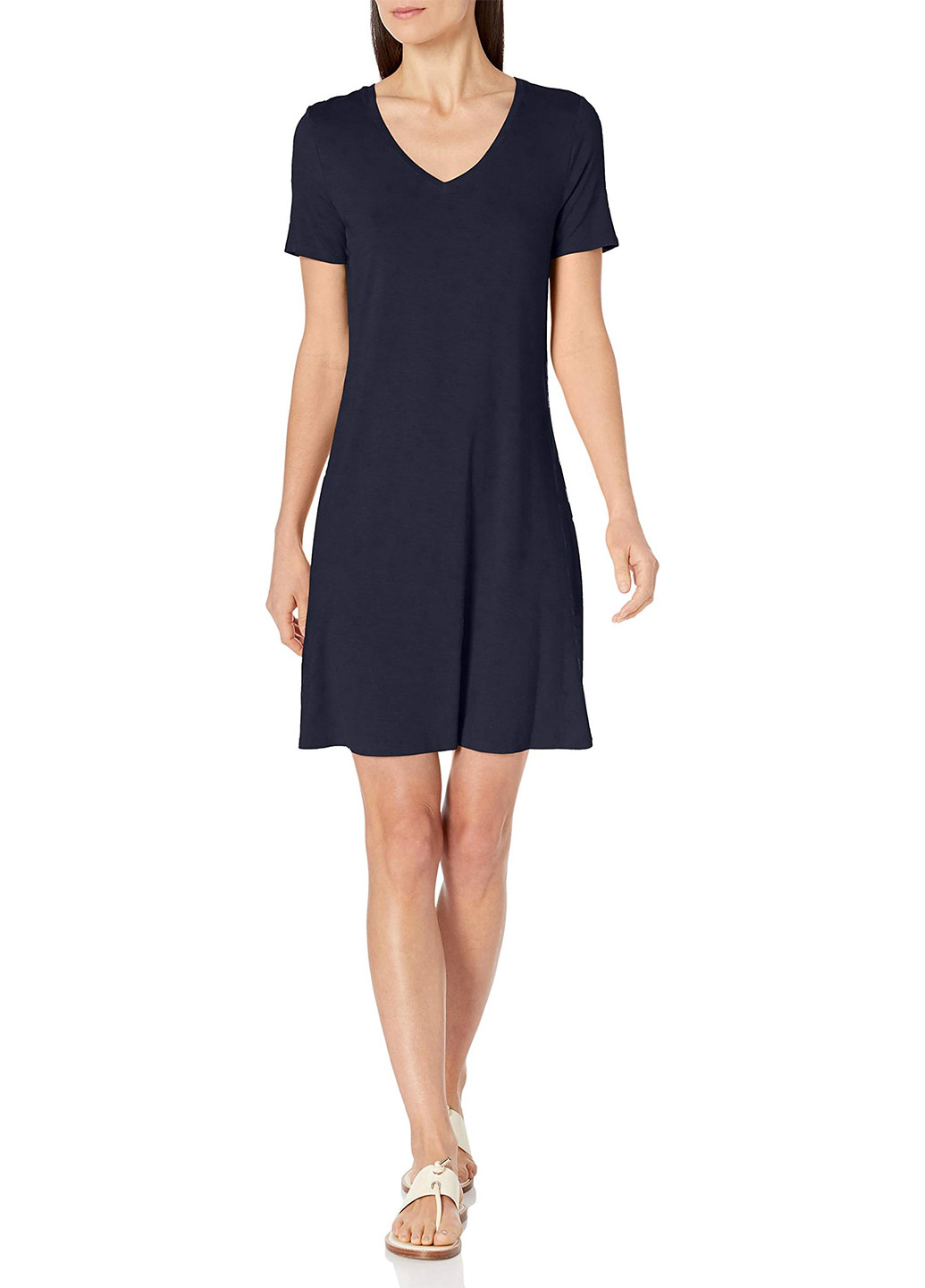 Темно-синя кежуал сукня а-силует Amazon Essentials однотонна