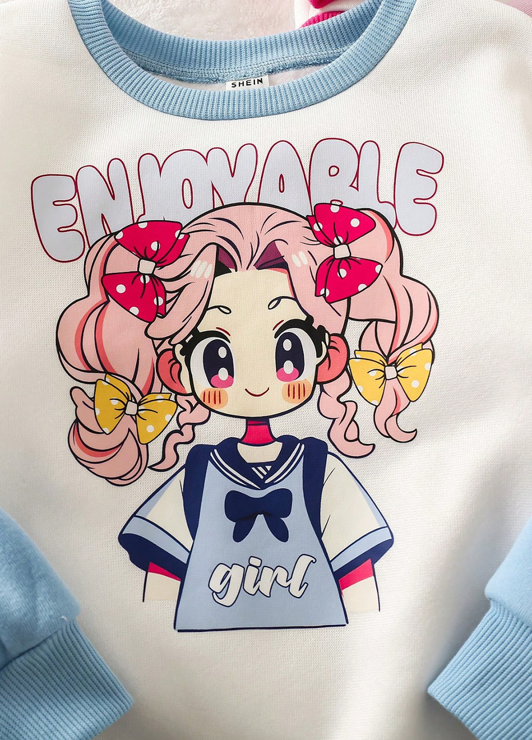 SHEIN світшот (3 шт.) малюнок комбінований кежуал поліестер