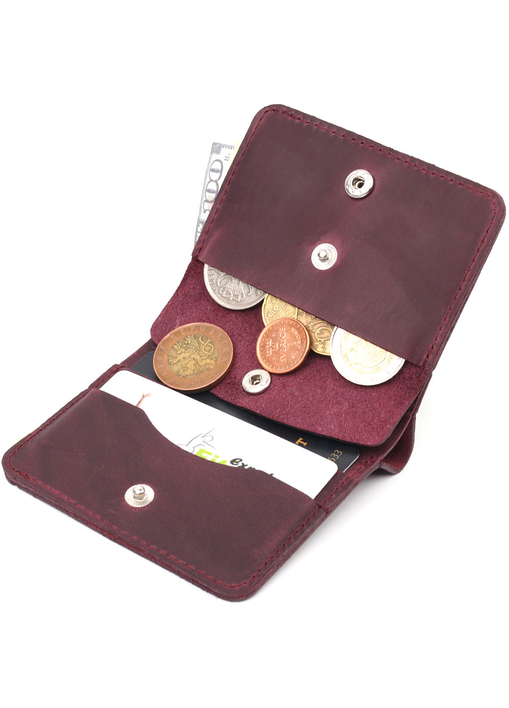 Жіночий шкіряний гаманець 9,3х9,5х1,3 см Shvigel (255710111)