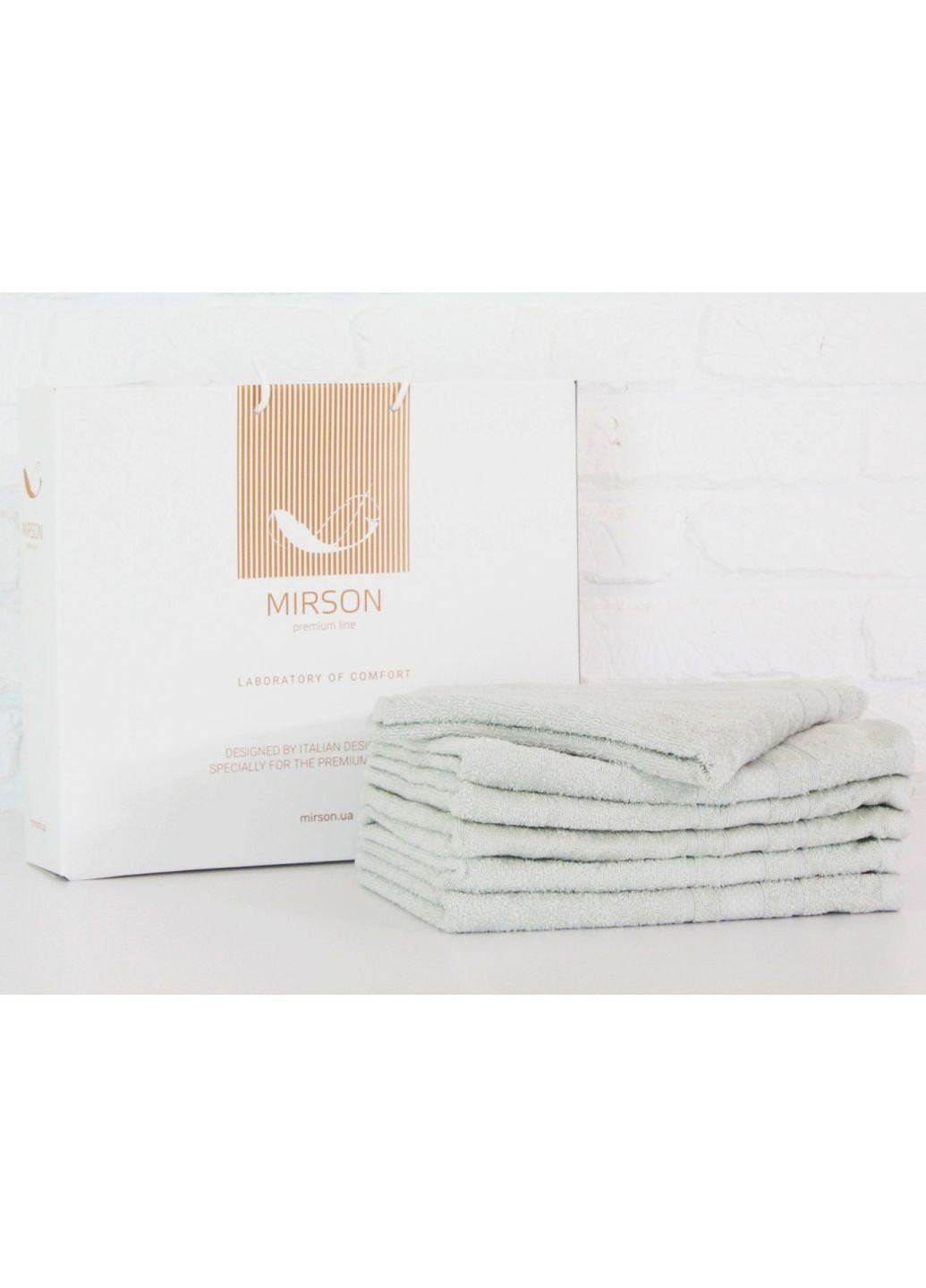 Mirson полотенце набор банных №5078 elite softness menthol 50х90 6 шт (2200003524024) мятный производство - Украина