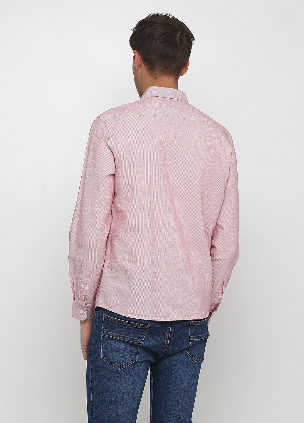 Розовая кэжуал рубашка в полоску Gap с длинным рукавом