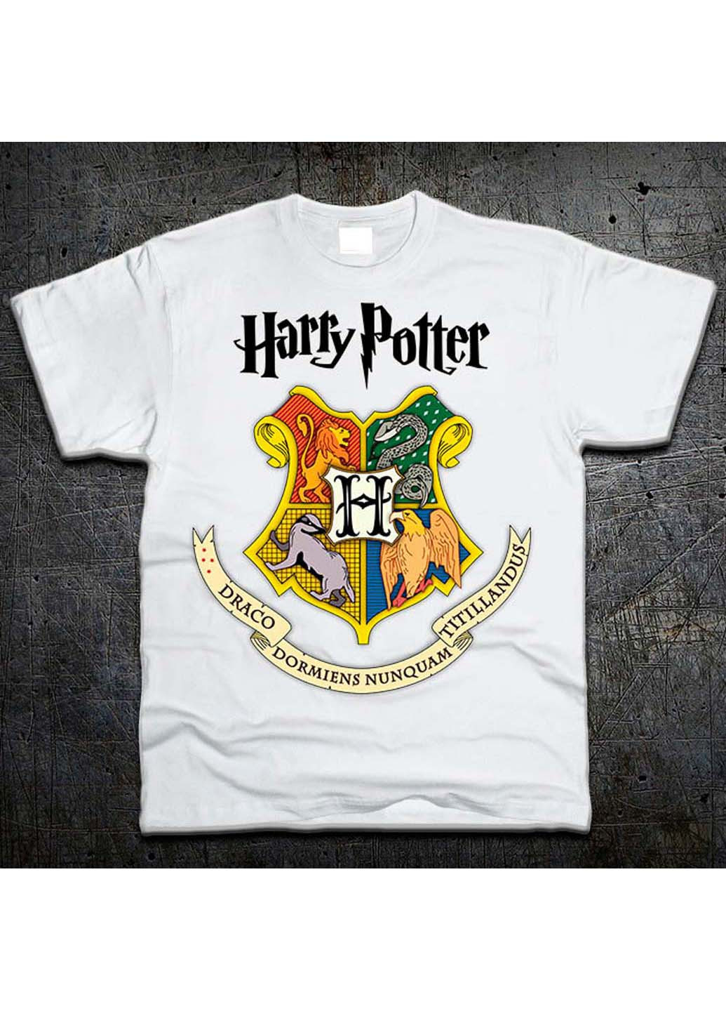 Белая футболка Fruit of the Loom Хогвартс Гарри Поттер Hogwarts Harry Potter