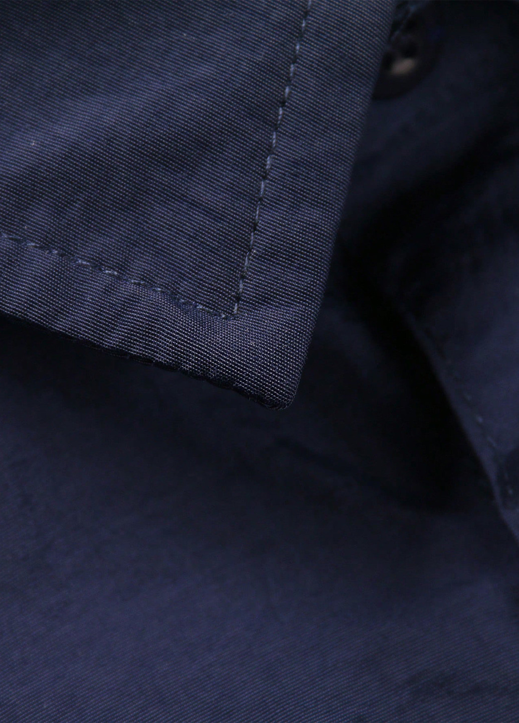 Темно-синяя кэжуал рубашка однотонная SHEIN