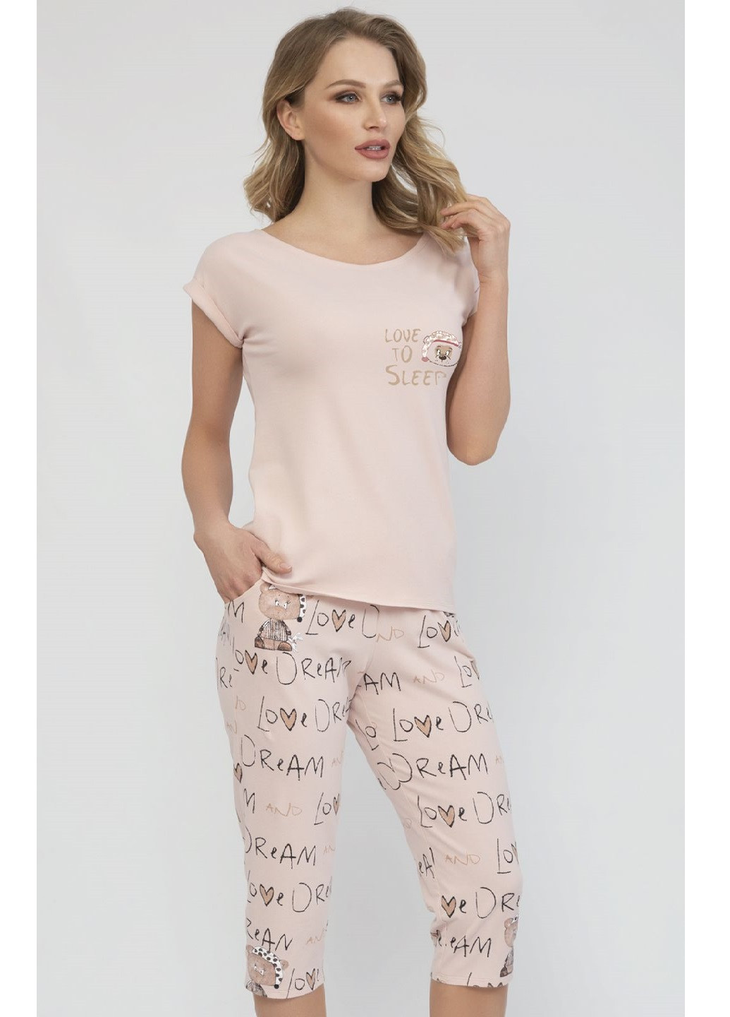 Светло-розовая всесезон женская пижама Leinle 1035-16222