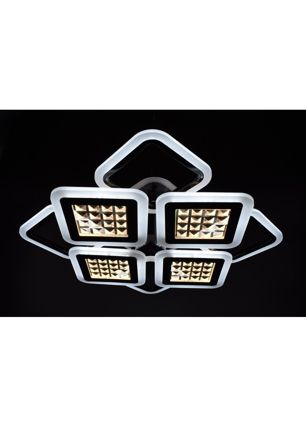 Люстра стельова LED з пультом A2723/4+4S-RGB-bk Чорний 11х54х62 см. Sunnysky (253528088)