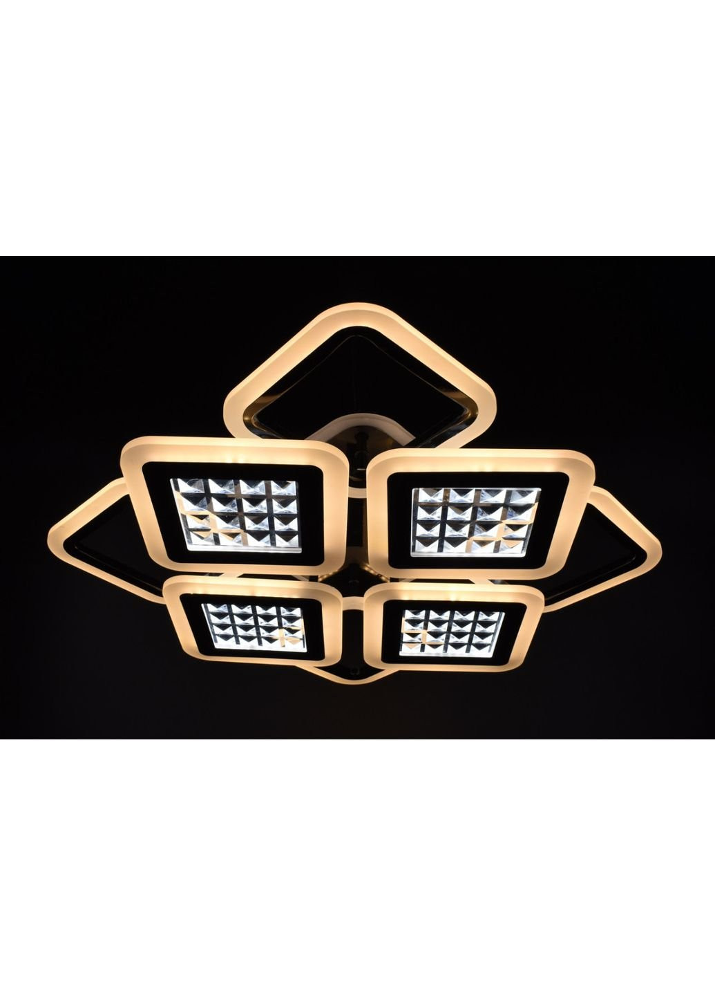 Люстра стельова LED з пультом A2723/4+4S-RGB-bk Чорний 11х54х62 см. Sunnysky (253528088)