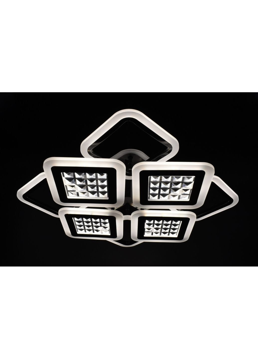 Люстра стельова LED з пультом A2723/4+4S-RGB-bk Чорний 11х54х62 см. Sunnysky (253528088)