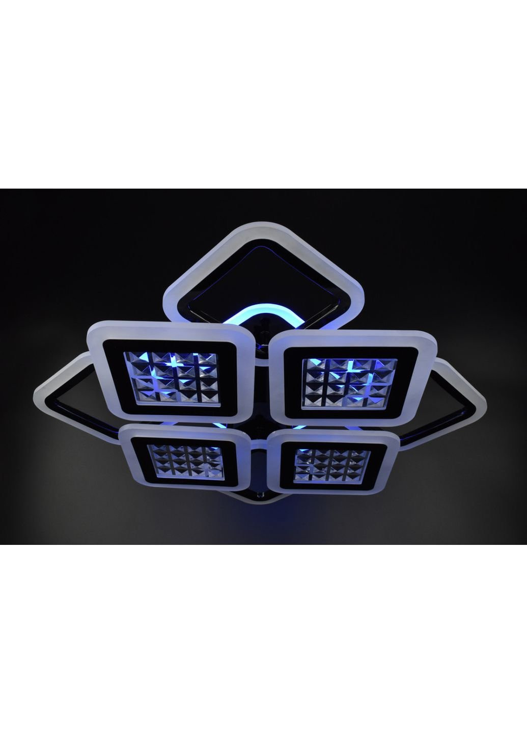 Люстра стельова LED з пультом A2723/4+4S-RGB-bk Чорний 11х54х62 см. Sunnysky (253528088)