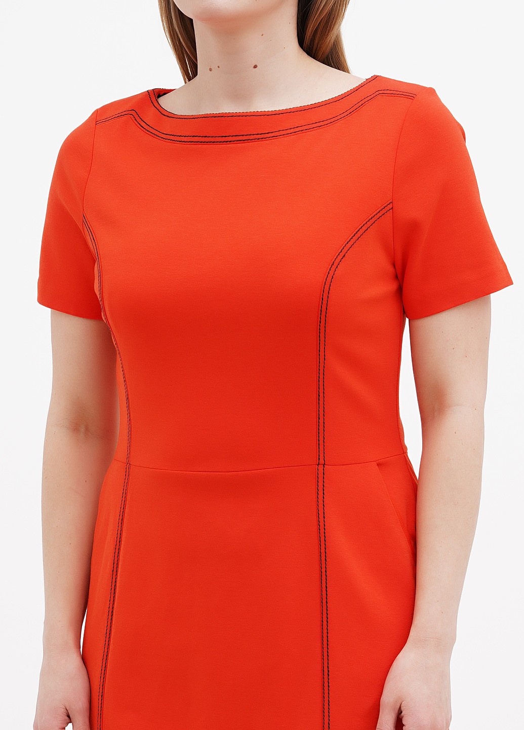 Оранжевое кэжуал платье Boden однотонное