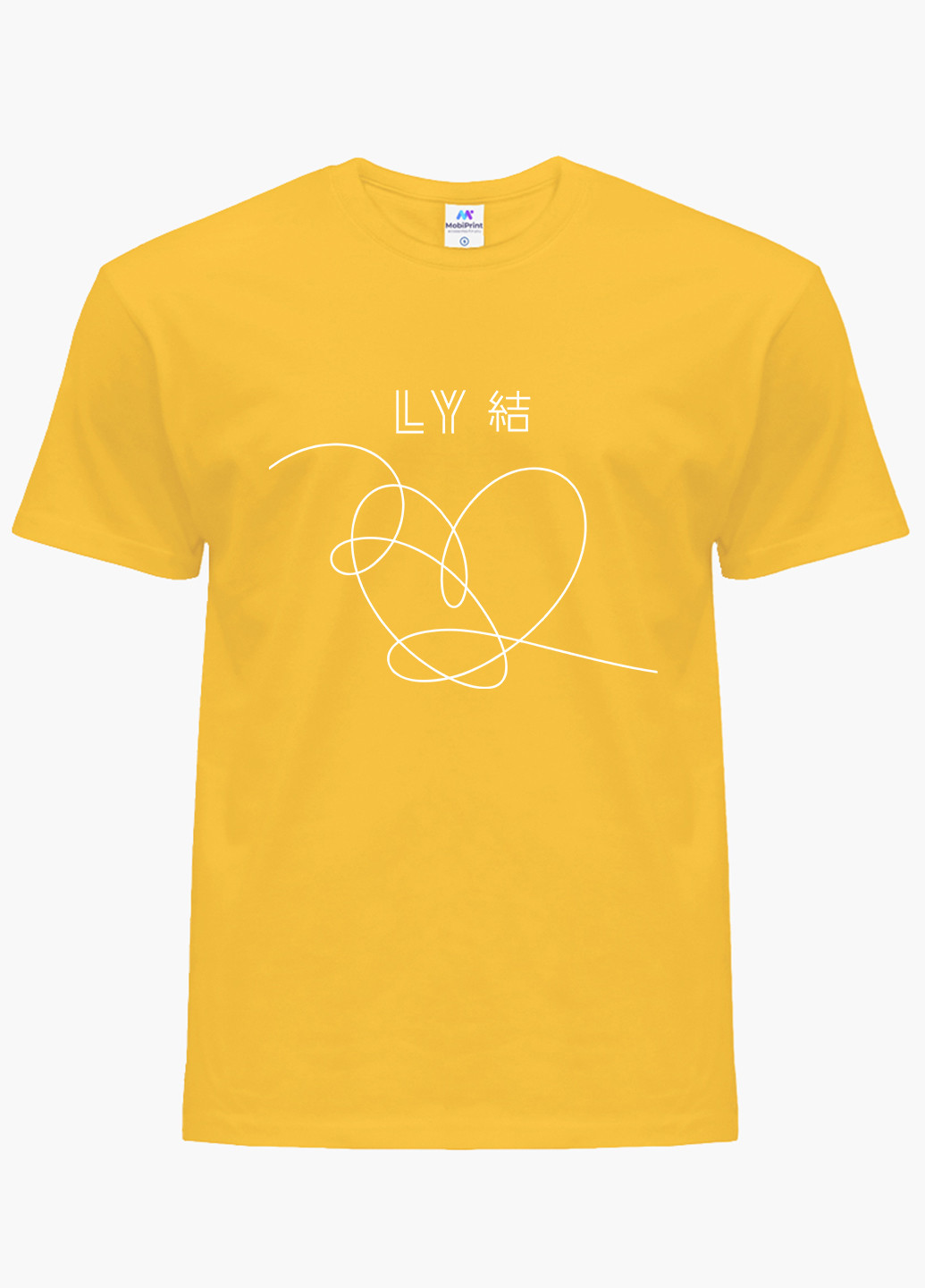 Жовта демісезонна футболка дитяча бтс (bts) (9224-1080) MobiPrint