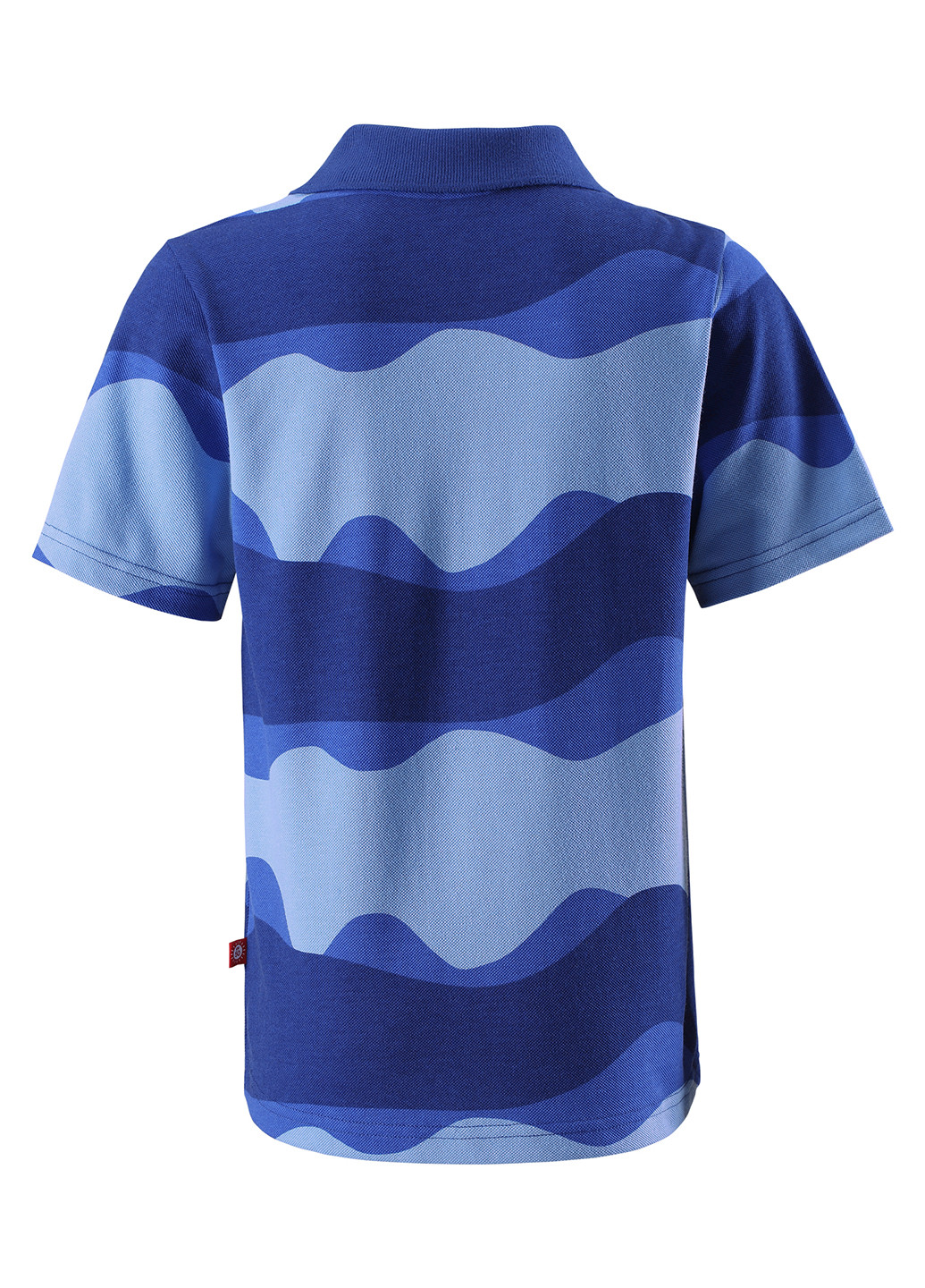 Синяя детская футболка-поло для мальчика Reima с геометрическим узором