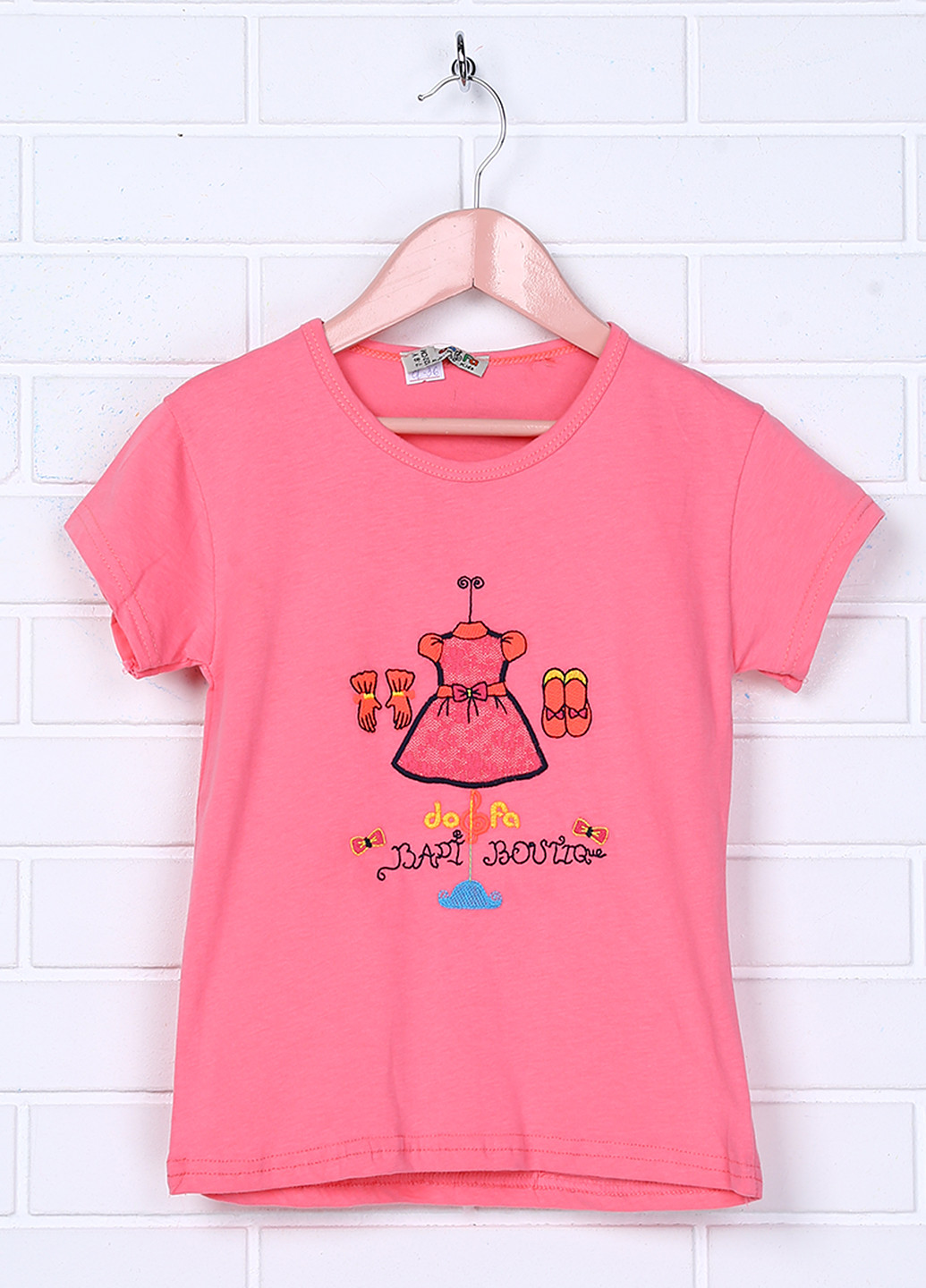 Рожева літня футболка з коротким рукавом Dofa Kids