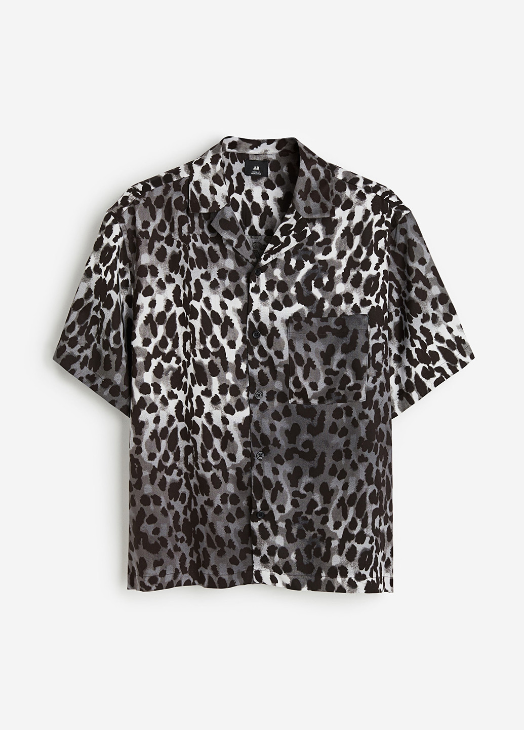 Серая кэжуал рубашка леопардовый H&M