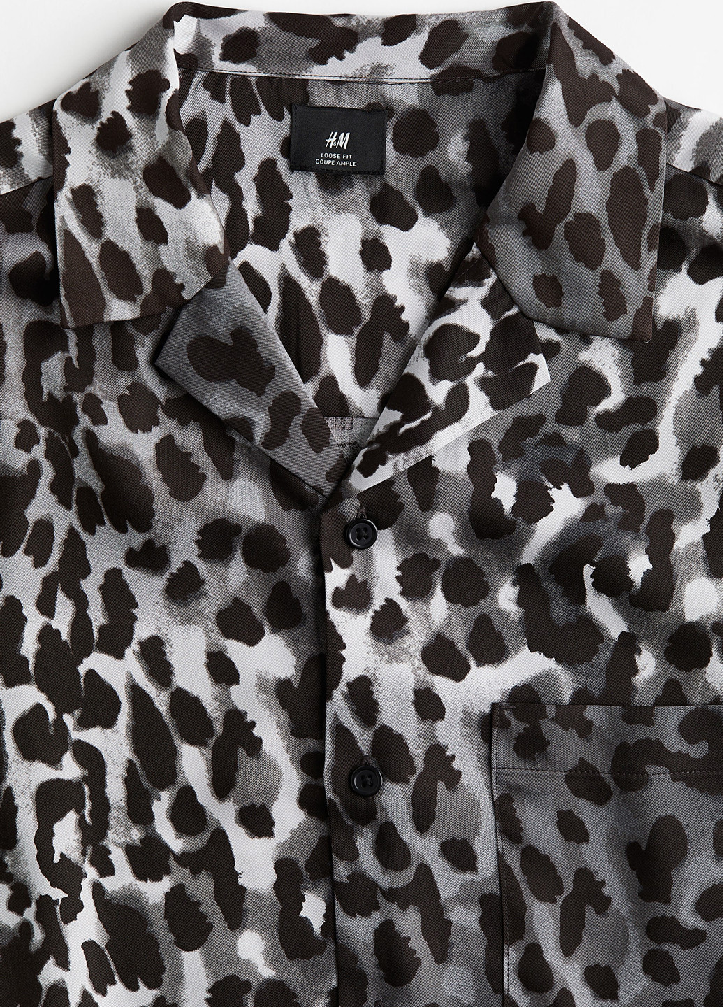 Серая кэжуал рубашка леопардовый H&M