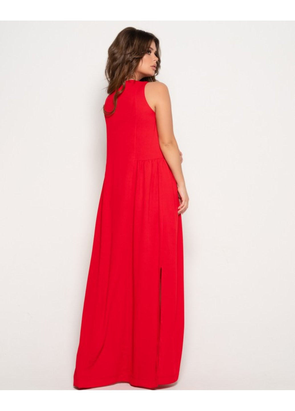 Красное повседневный платье 10630 m оливковый ISSA PLUS однотонное