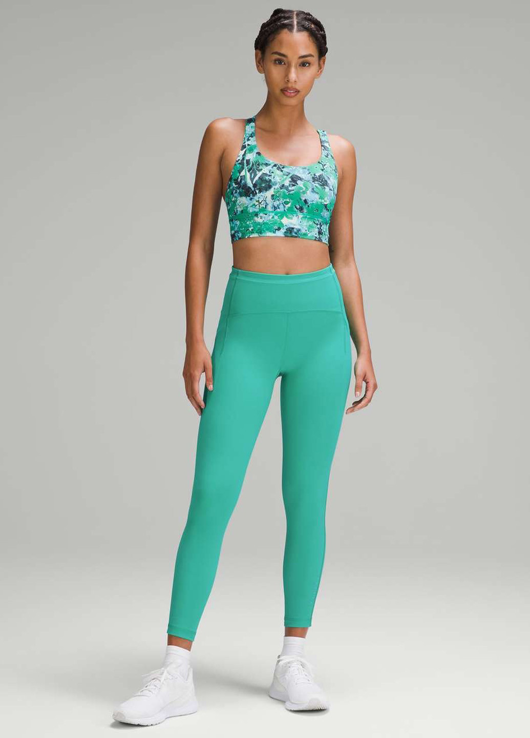 Мятные демисезонные леггинсы Lululemon Athletica