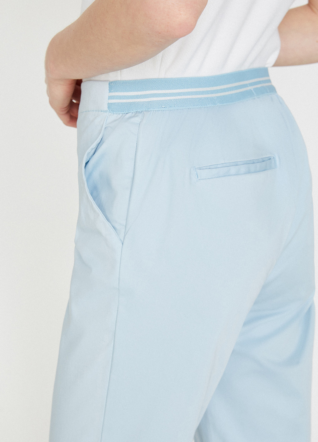 Голубые кэжуал летние зауженные брюки KOTON