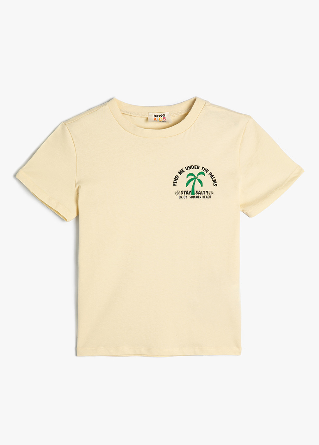 Светло-бежевая летняя футболка KOTON