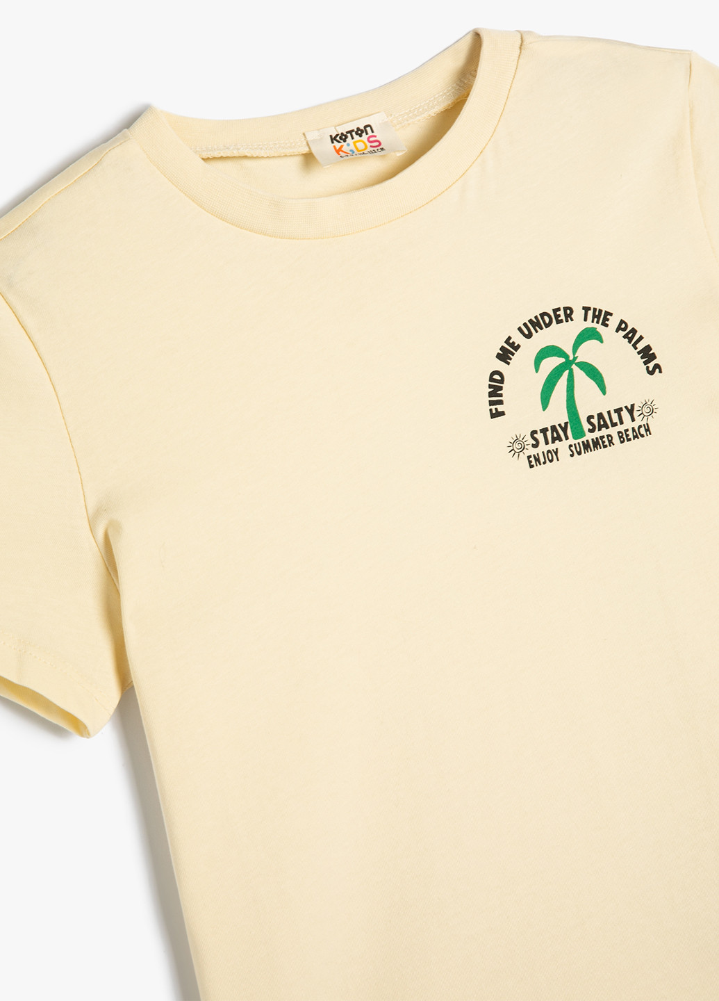 Светло-бежевая летняя футболка KOTON