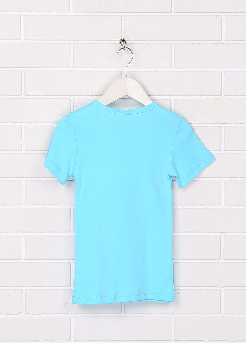 Блакитна літня футболка Роза