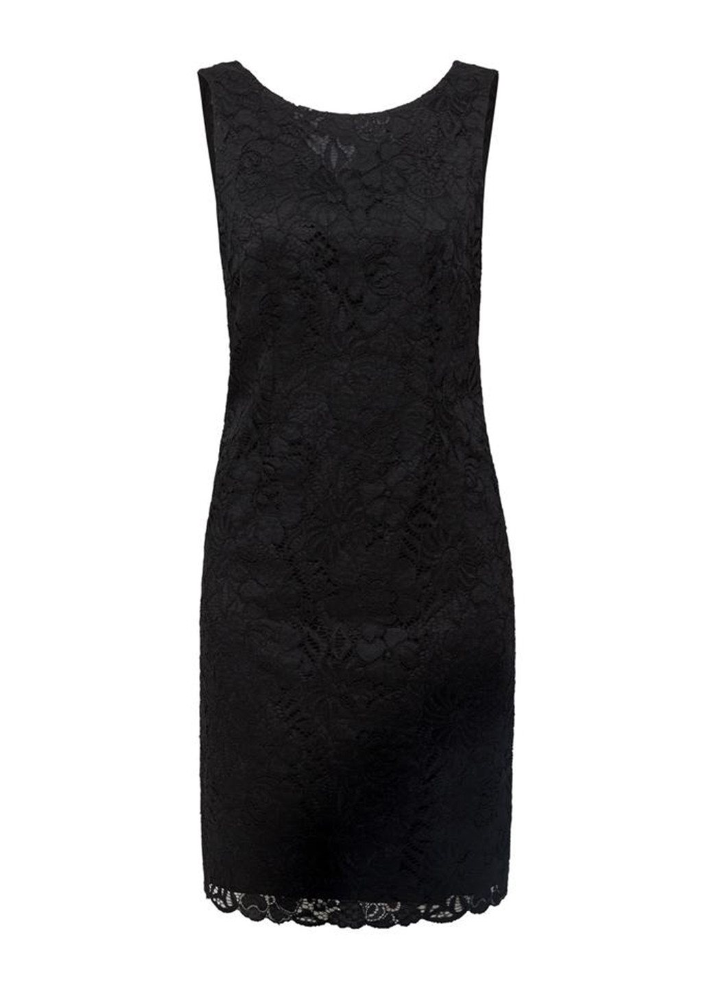 Черное кэжуал платье футляр Esprit однотонное