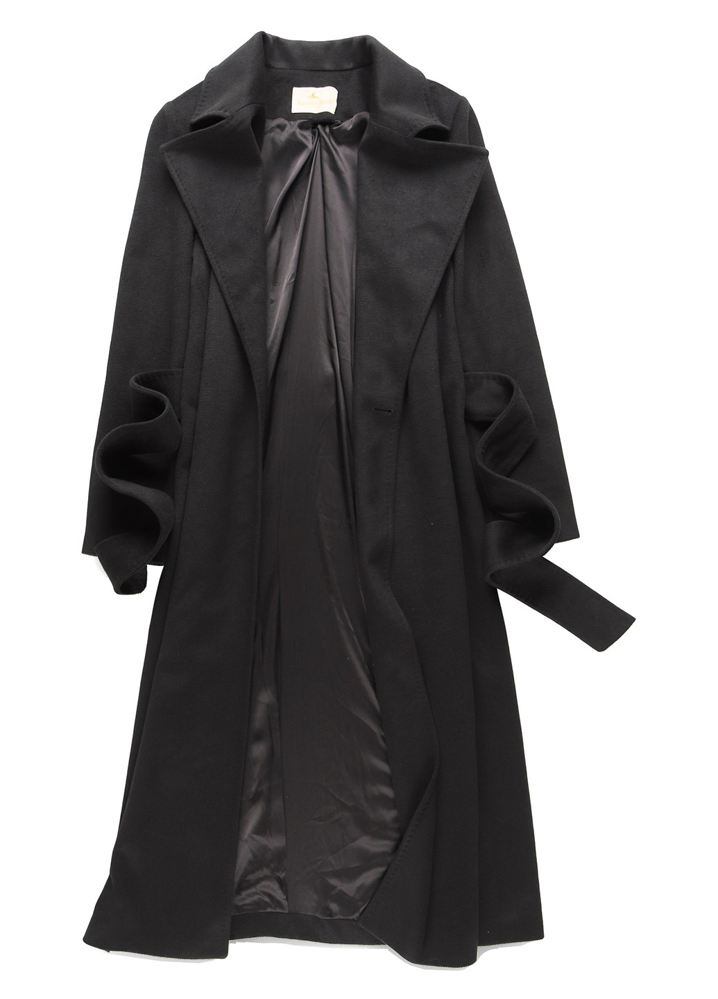 Черное демисезонное Пальто однобортное Nazarenogabrielli