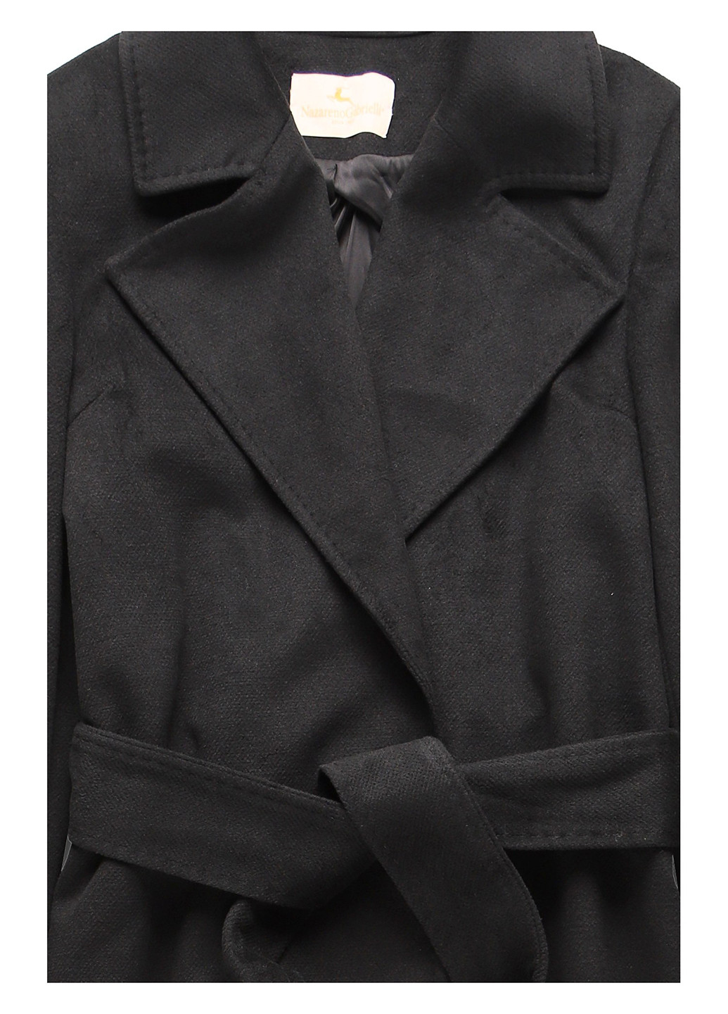 Черное демисезонное Пальто однобортное Nazarenogabrielli