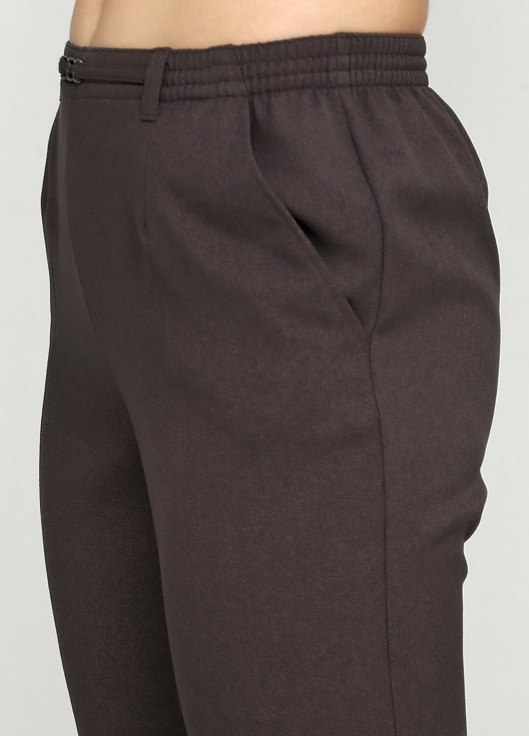 Темно-коричневые классические демисезонные зауженные брюки BRANDTEX CLASSIC