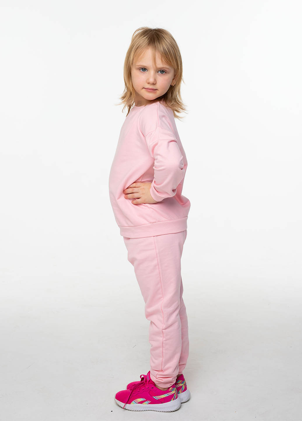Рожевий демісезонний комплект (світшот, брюки) Vidoli