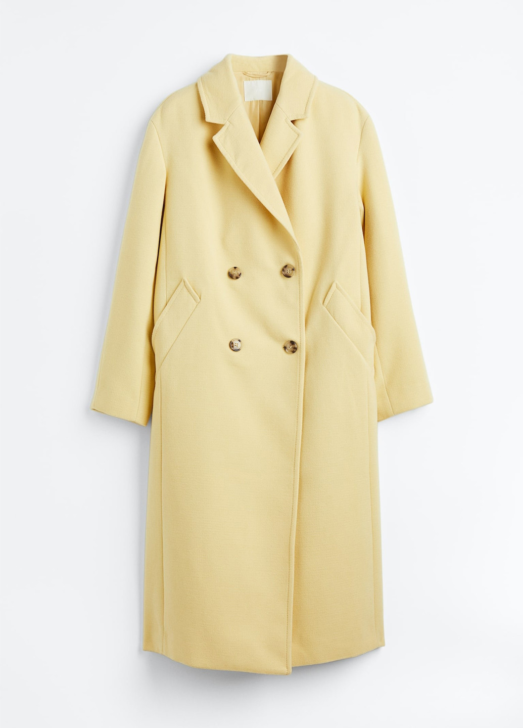 Жовтий демісезонне Пальто двобортне H&M
