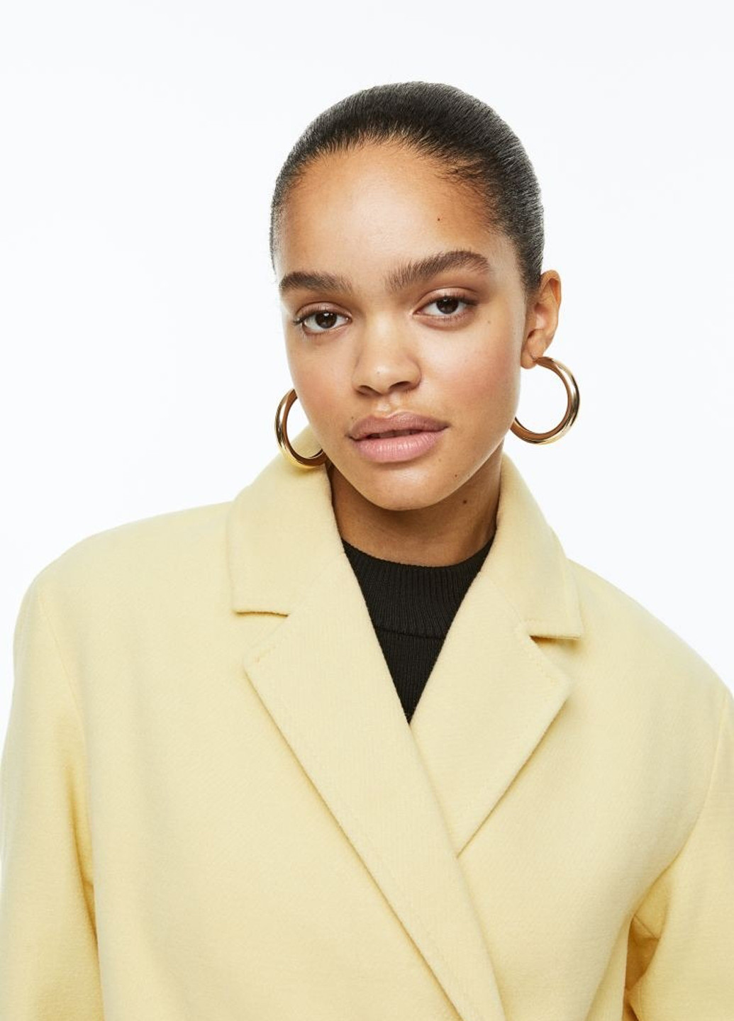 Жовтий демісезонне Пальто двобортне H&M