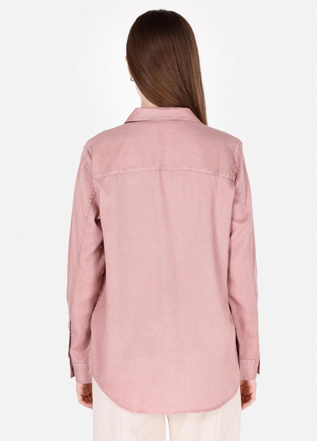 Розовая кэжуал рубашка однотонная Colin's