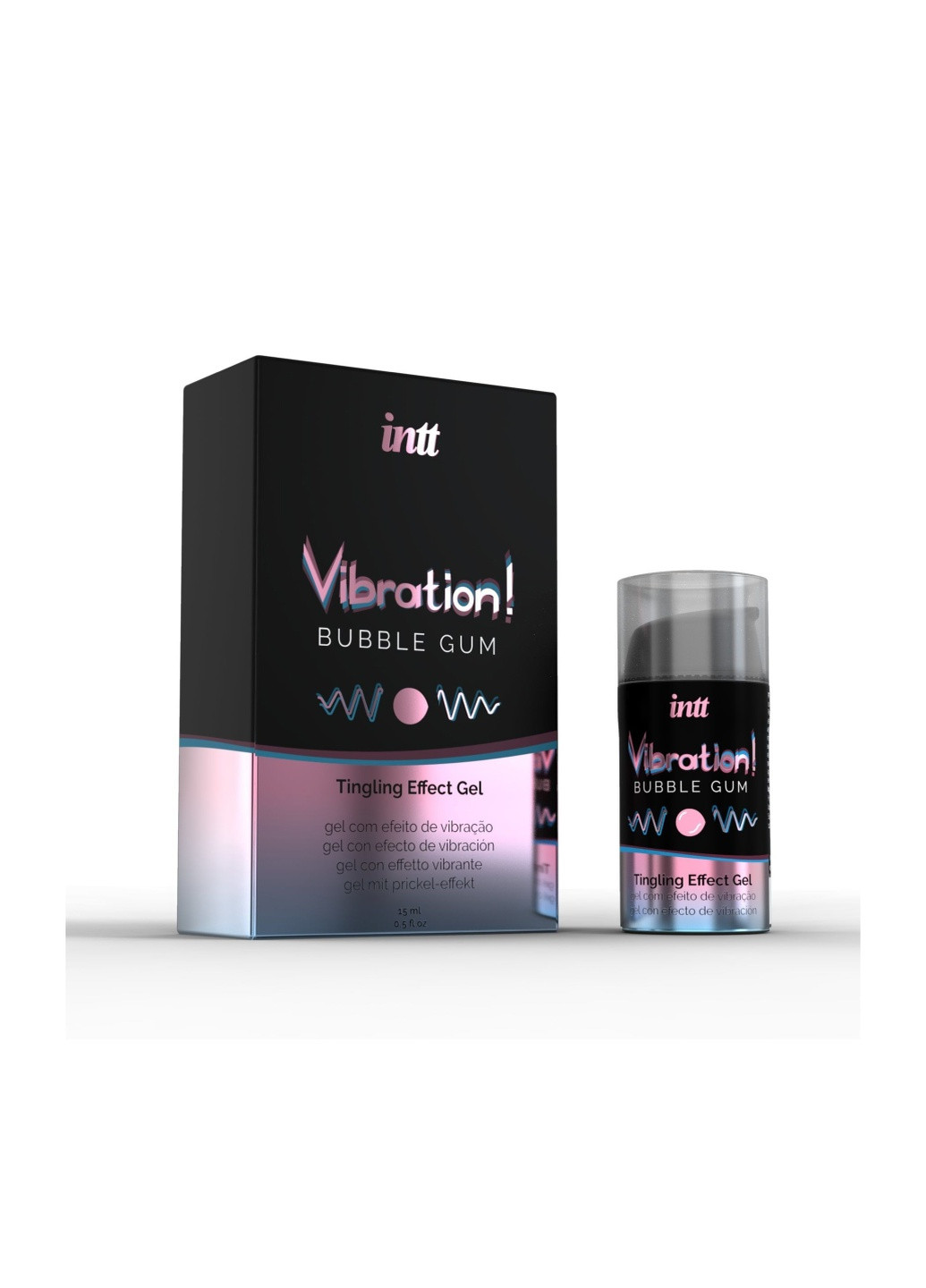 Жидкий вибратор Vibration Bubble Gum (15 мл), густой гель, очень вкусный, действует до 30 минут Intt (252564029)