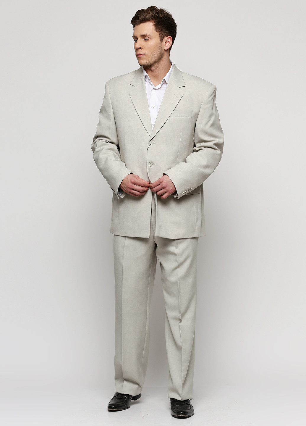 Світло-сірий демісезонний костюм (пиджак, брюки) брючний Galant