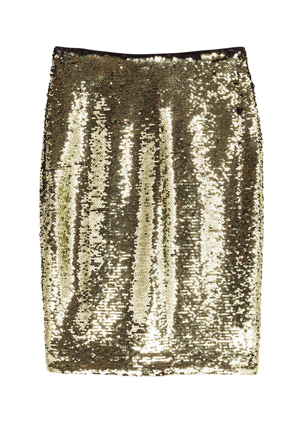 Золотая кэжуал с абстрактным узором юбка H&M карандаш