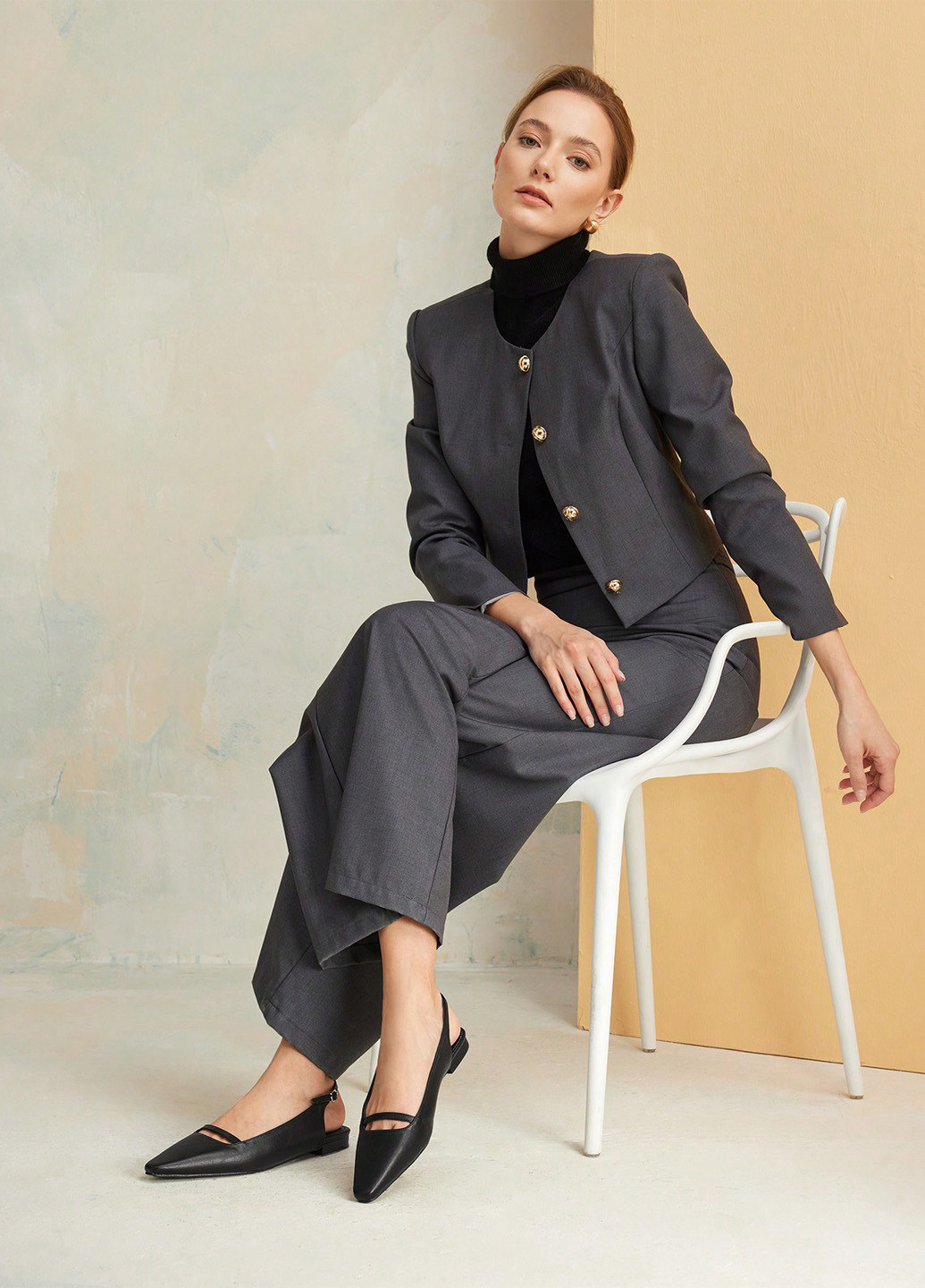 SHEIN Туфли черный з искусственная кожа, китай — демисезон (341484543)