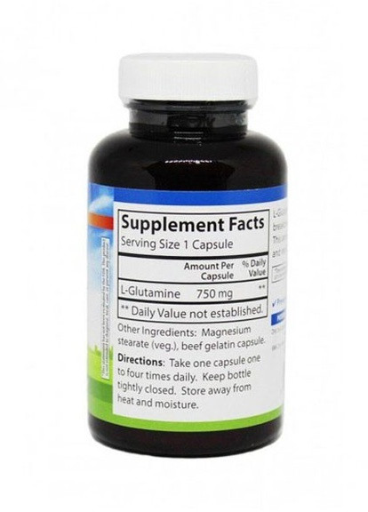 L-Glutamine 750 mg 90 Caps CAR-06821 Carlson Labs (256379961)