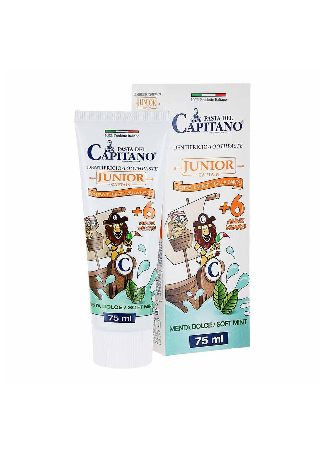 Зубна паста для дітей Junior 6+ М'яка м'ята Pasta del Capitano (215077946)