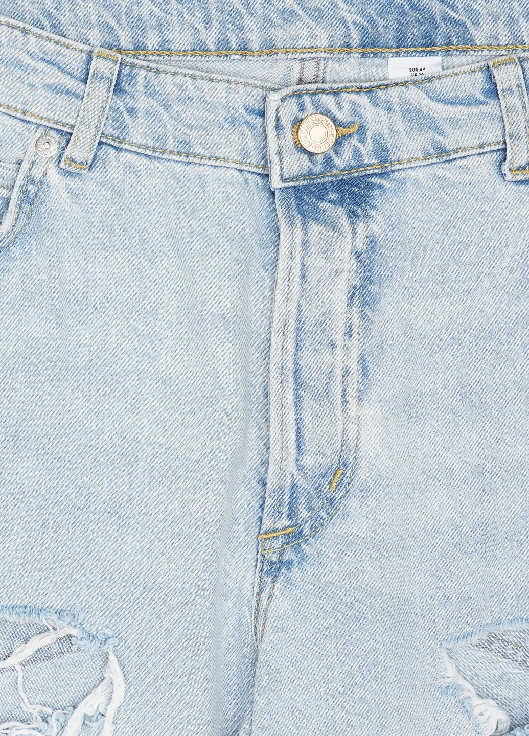 Джинси H&M однотонні світло блакитні джинсові бавовна