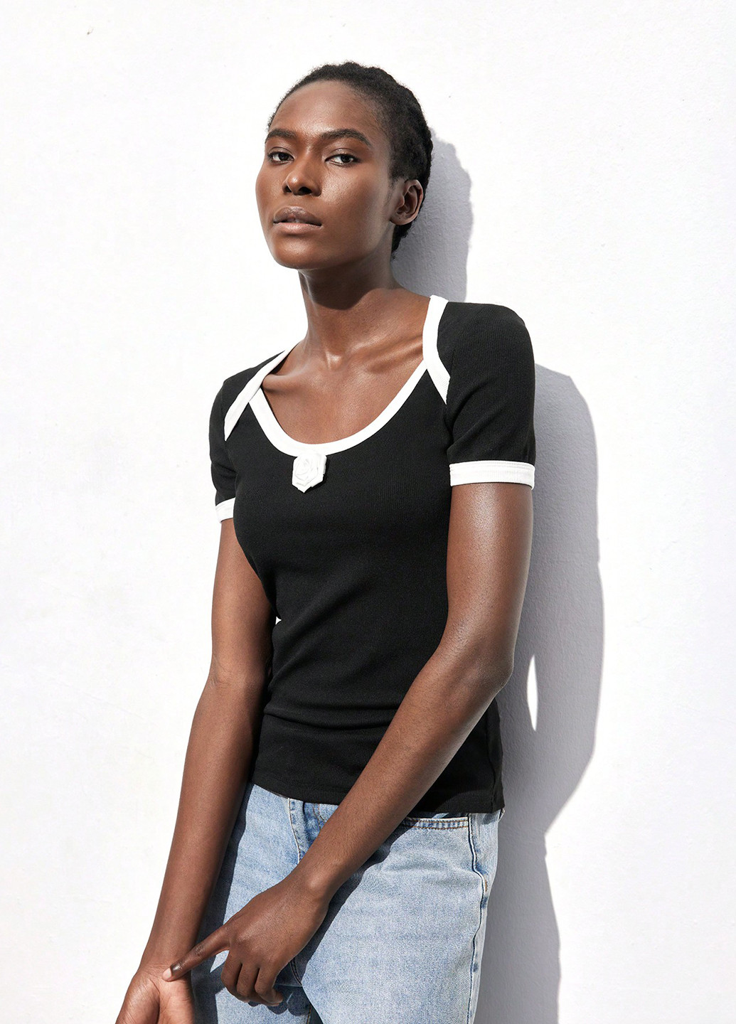 Чорна блуза SHEIN